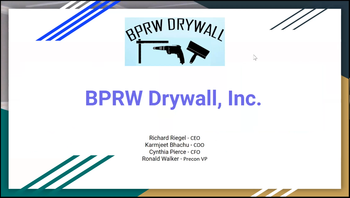 BPRW Drywall, Inc. - team member names and title